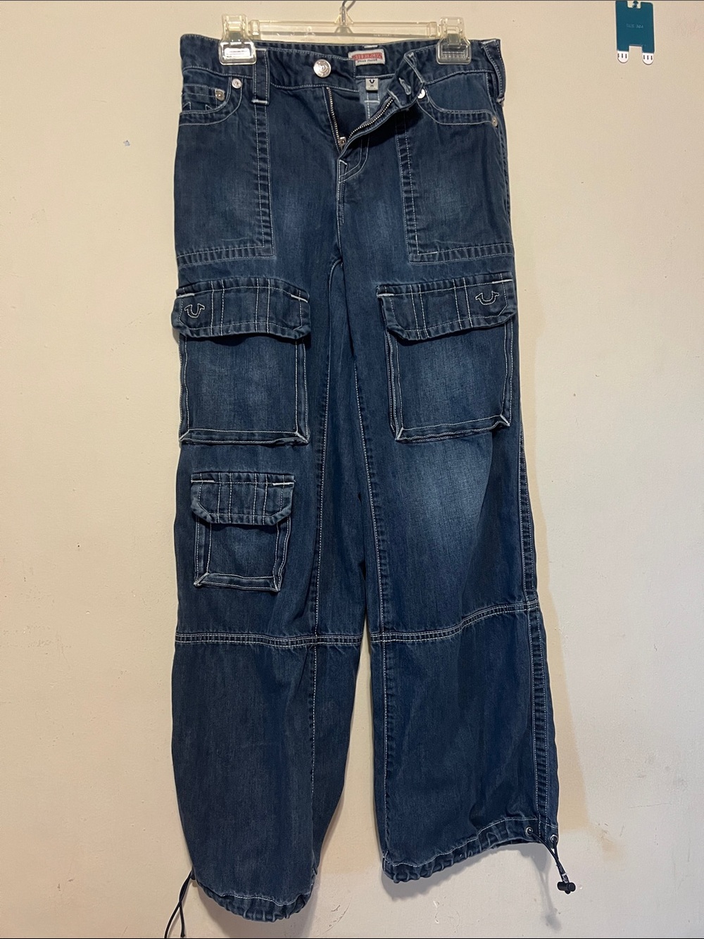 True Religion Dark Blue Cargo Denim Pants